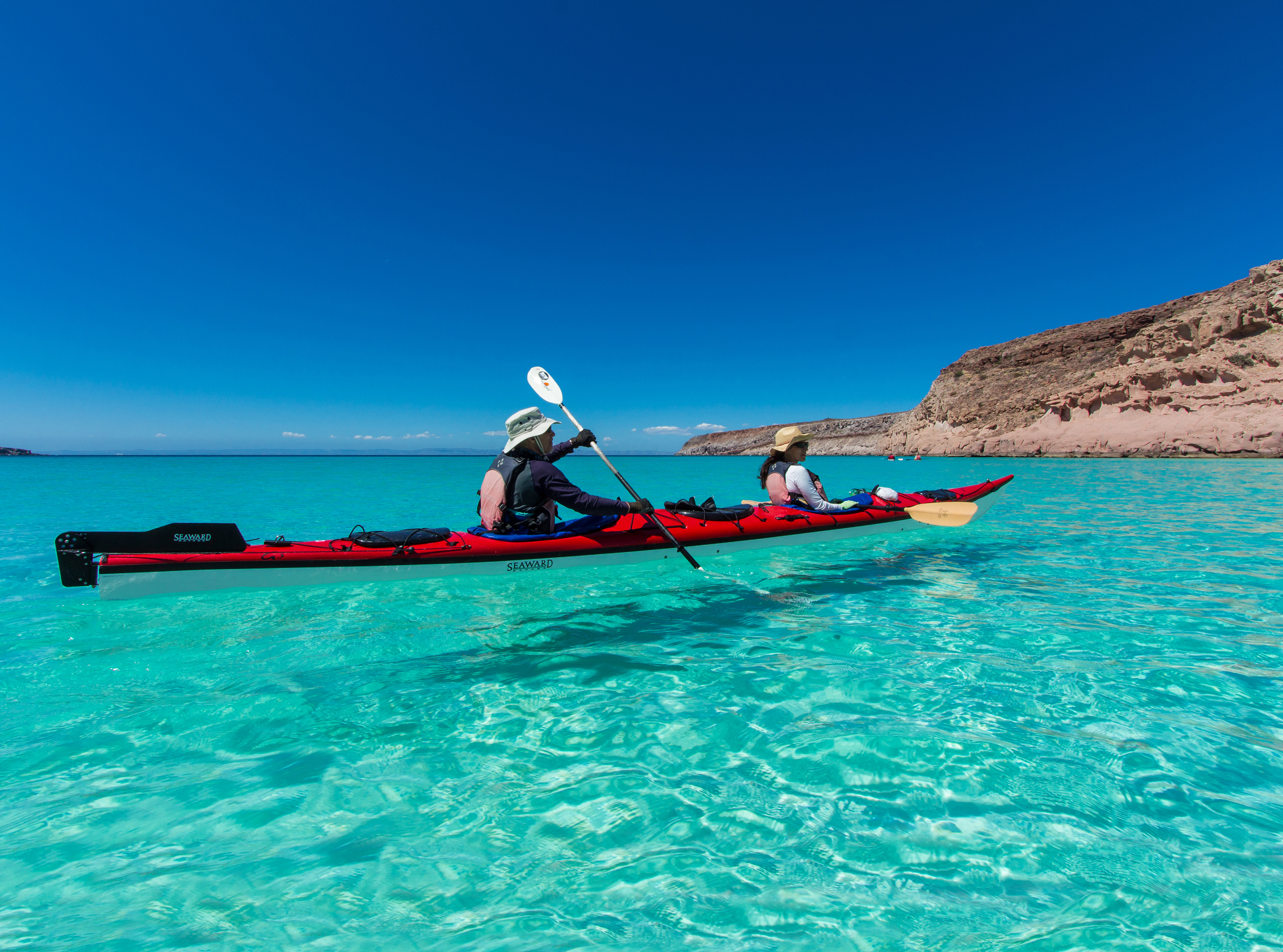 Clear water sea kayaking tour